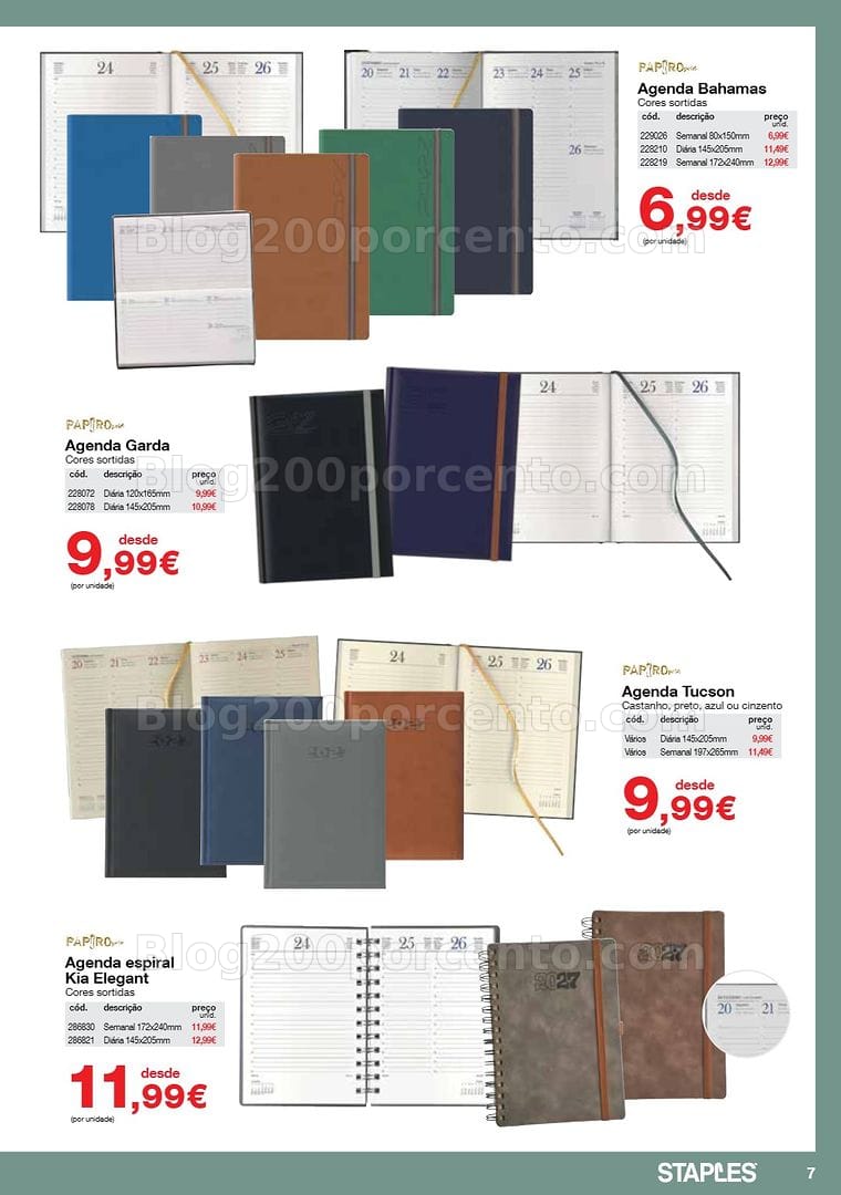 Antevisão Folheto STAPLES Agendas Promoções de 19 outubro a 29 janeiro
